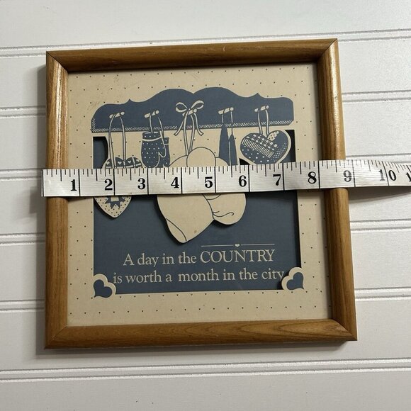 Country Cottage Framed Art “A Day In The Country Is Worth A Month In The City” - Picture 4 of 6